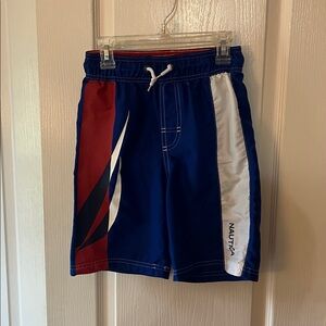 Nautica Red and White SwimTrunks